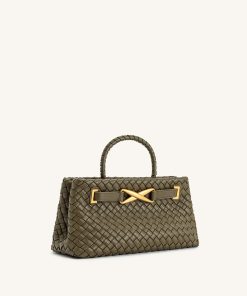 Alternative view of Elora Woven Tote Bag - Dark Olive