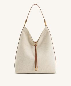 Aria Shoulder Bag - Brown Canvas
