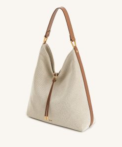 Alternative view of Aria Shoulder Bag - Brown Canvas