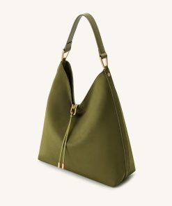 Alternative view of Aria Faux Suede Shoulder Bag - Dark Olive
