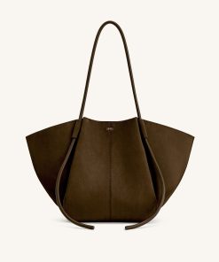 Nala Wide Tote Bag - Mocha Brown