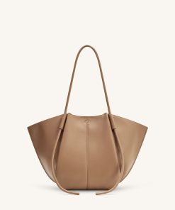 Nala Wide Tote Bag - Clay Brown