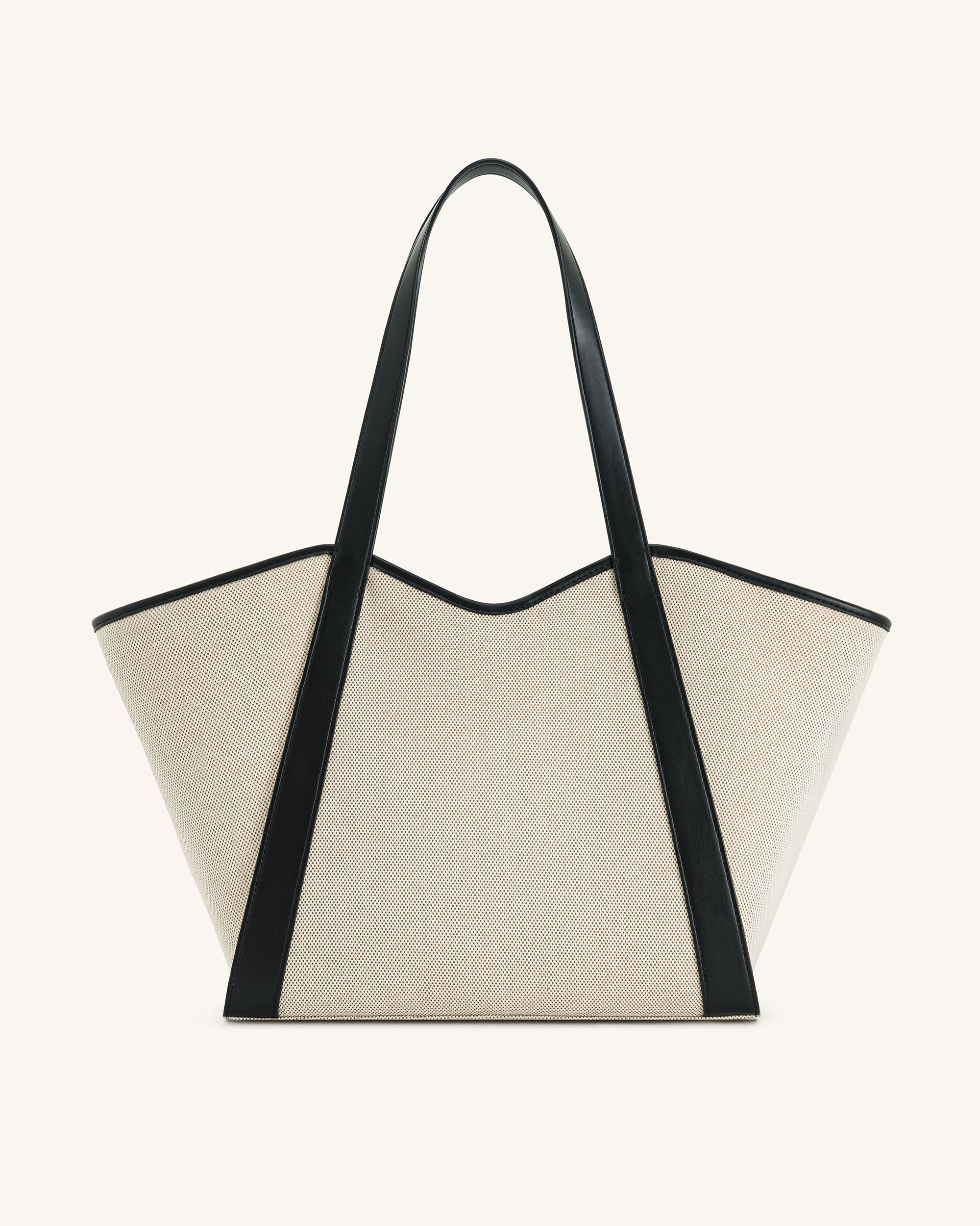 Kiana Large Capacity Tote Bag - Black Canvas - Image 3