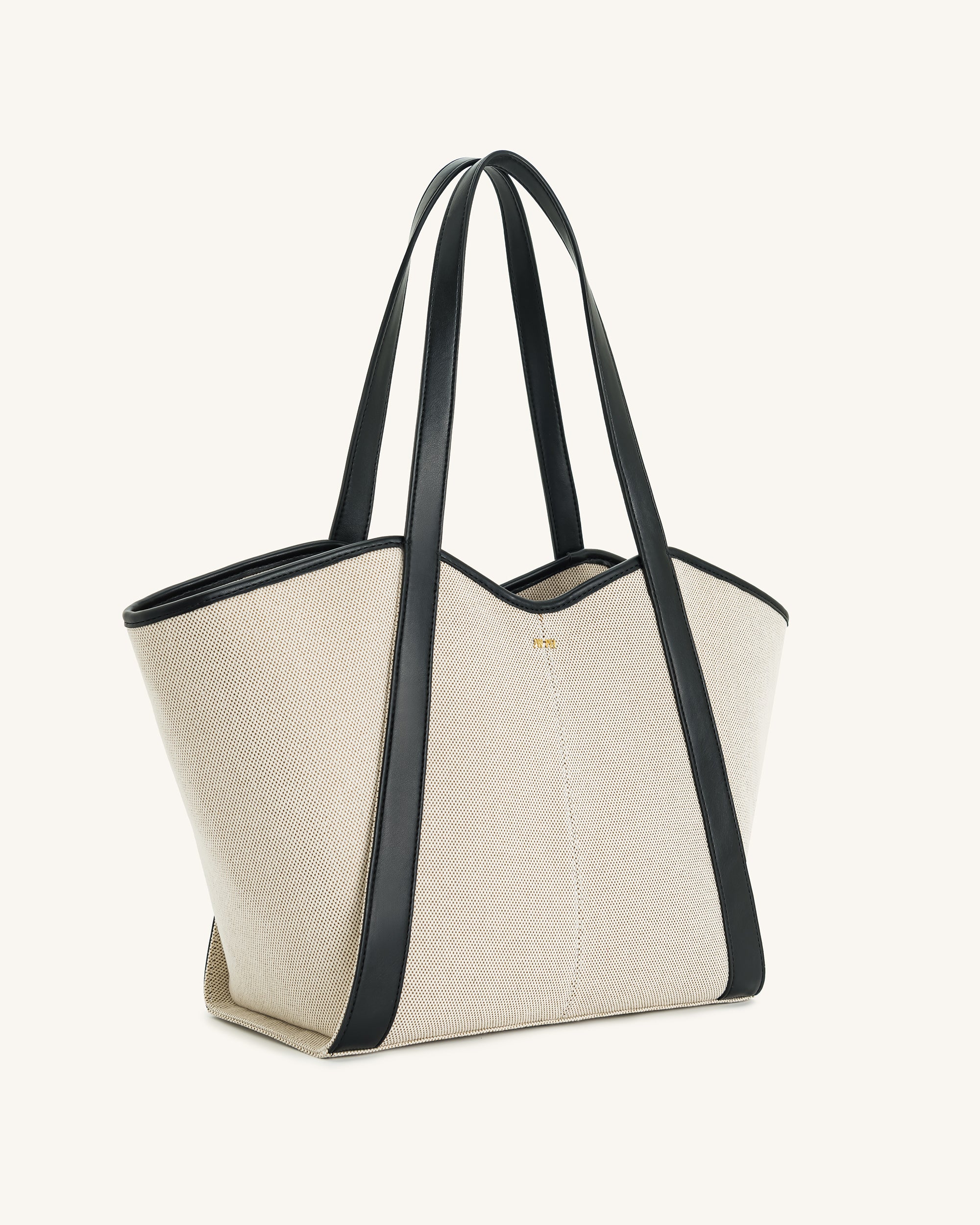 Kiana Large Capacity Tote Bag - Black Canvas - Image 2