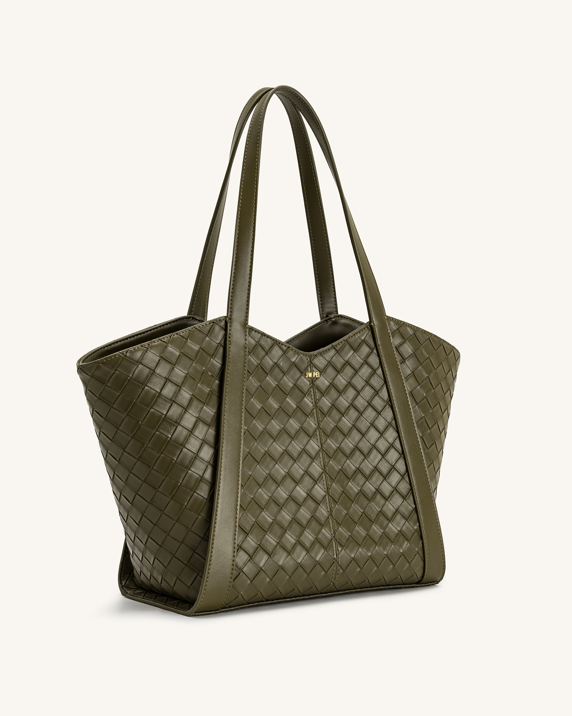 Kiana Large Capacity Weave Texture Tote Bag - Dark Olive - Image 2
