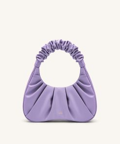 Gabbi Ruched Hobo Handbag - Purple