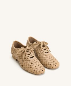Alternative view of Kayla Weave Strap Flat Shoes - Apricot
