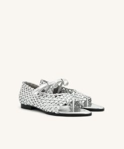Alternative view of Jocelyn Weave Strap Flip-flops - Silver