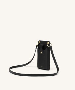 Alternative view of Quinn Phone Bag - Black Grained Vegan Leather