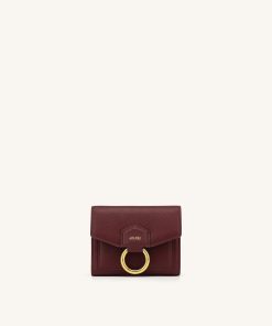 Stella Wallet - Burgundy Grained Vegan Leather