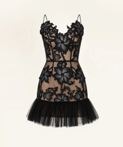 Alternative view of Floral Sling Mini Dress - Black