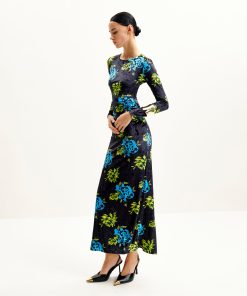 Alternative view of Zoe Vibrant Floral Long Sleeve Gown - Multicolor