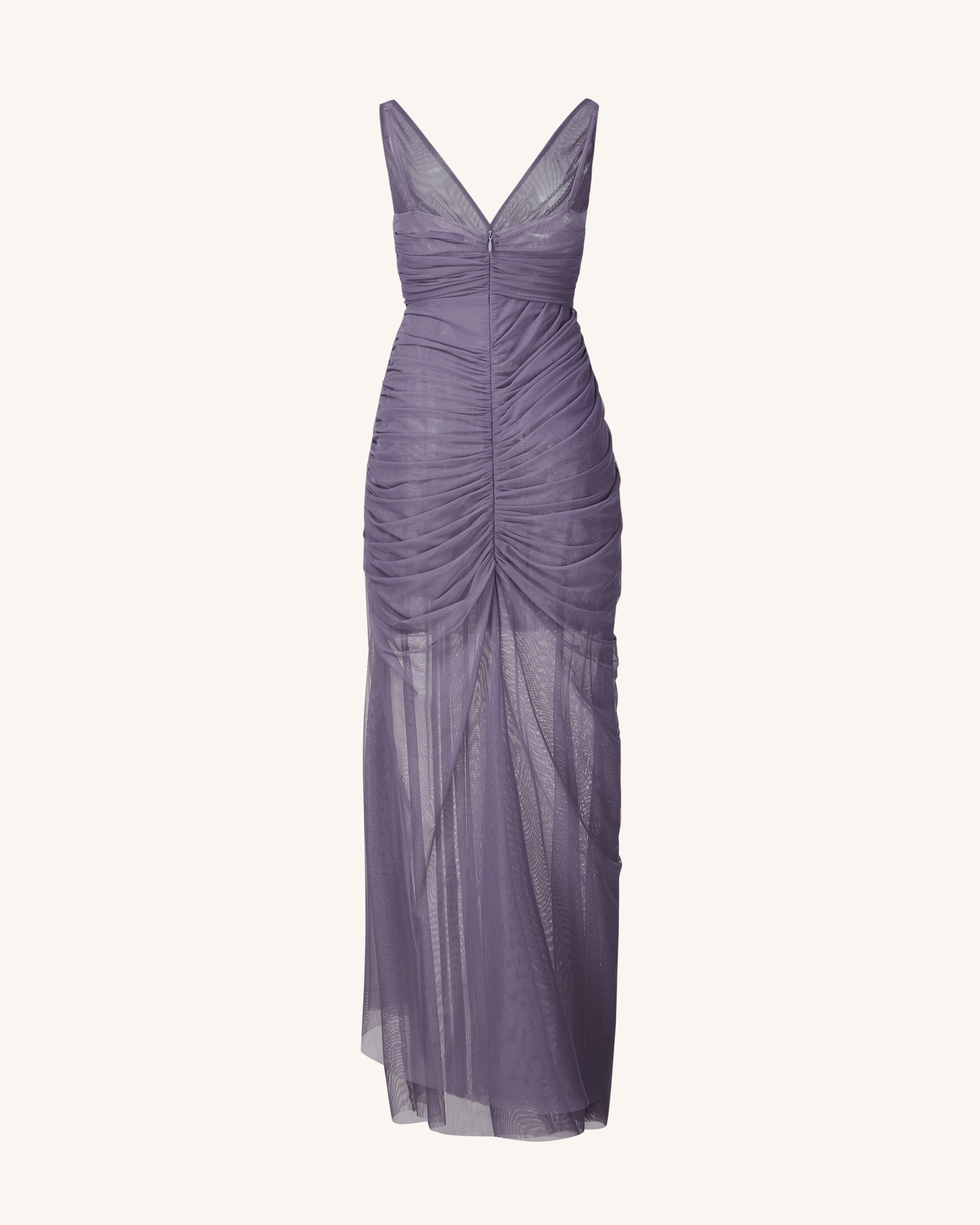 Luna Flowing Mesh Gown - Lavender - Image 5