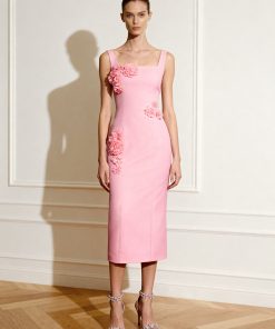 Garden Grace Sheath Dress - Pink