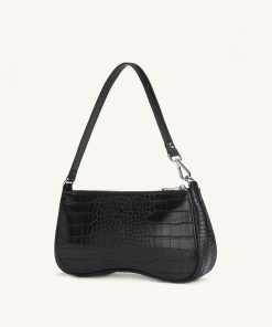 Alternative view of Eva Shoulder Handbag - Black Croc