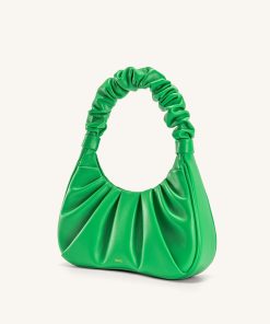Alternative view of Gabbi Ruched Hobo Handbag - Grass Green