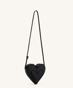Alternative view of Francisca Heart Shaped Crossbody Bag - Black