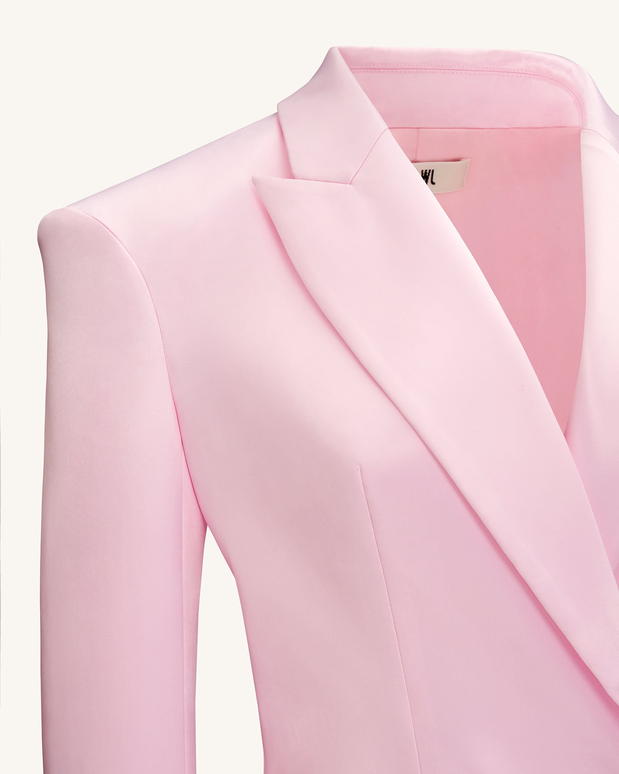 Lily Satin Double-Breasted Blazer Suit - Pink - Image 6