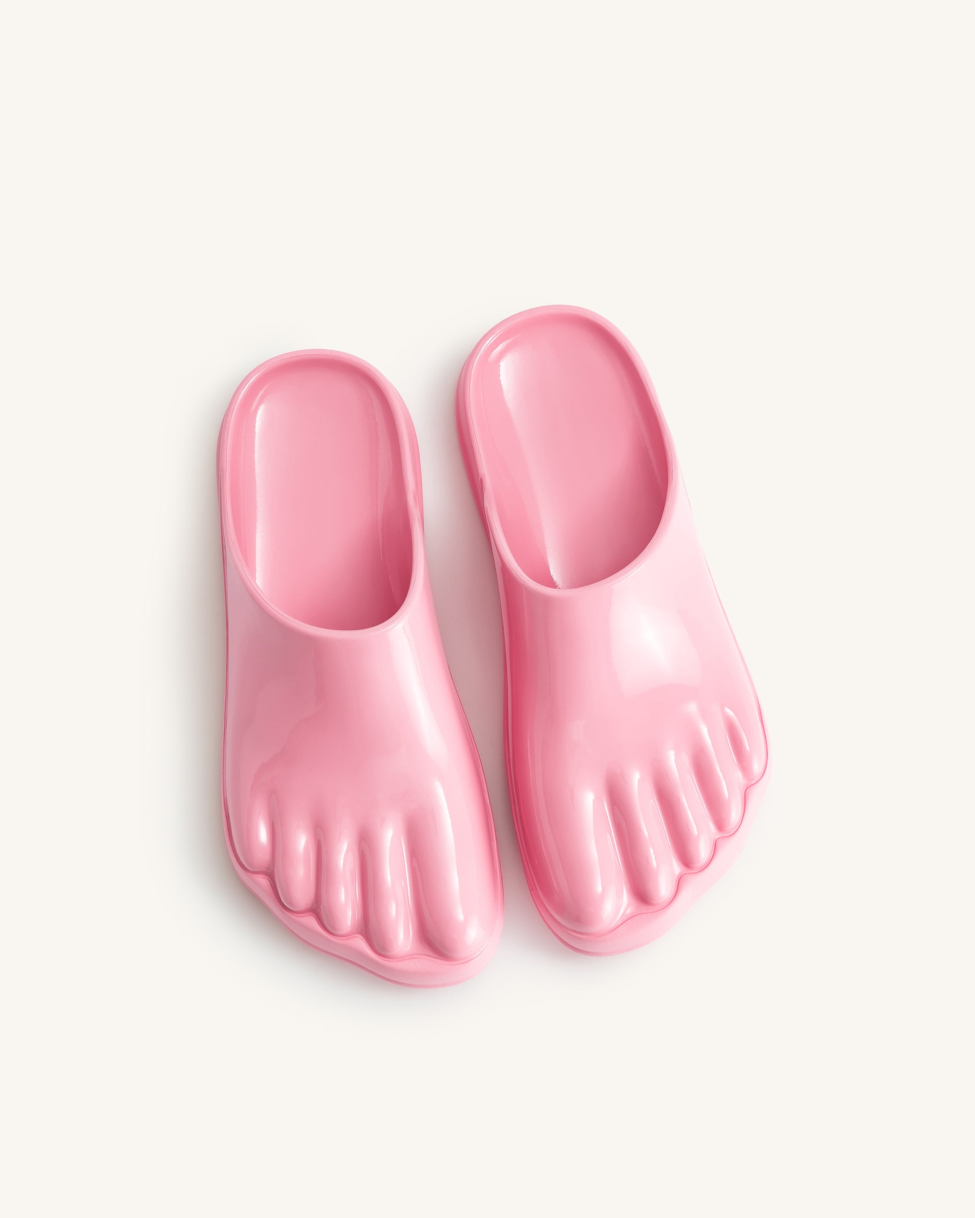 Hayley Toe Model Flat Mules - Pink - Image 4