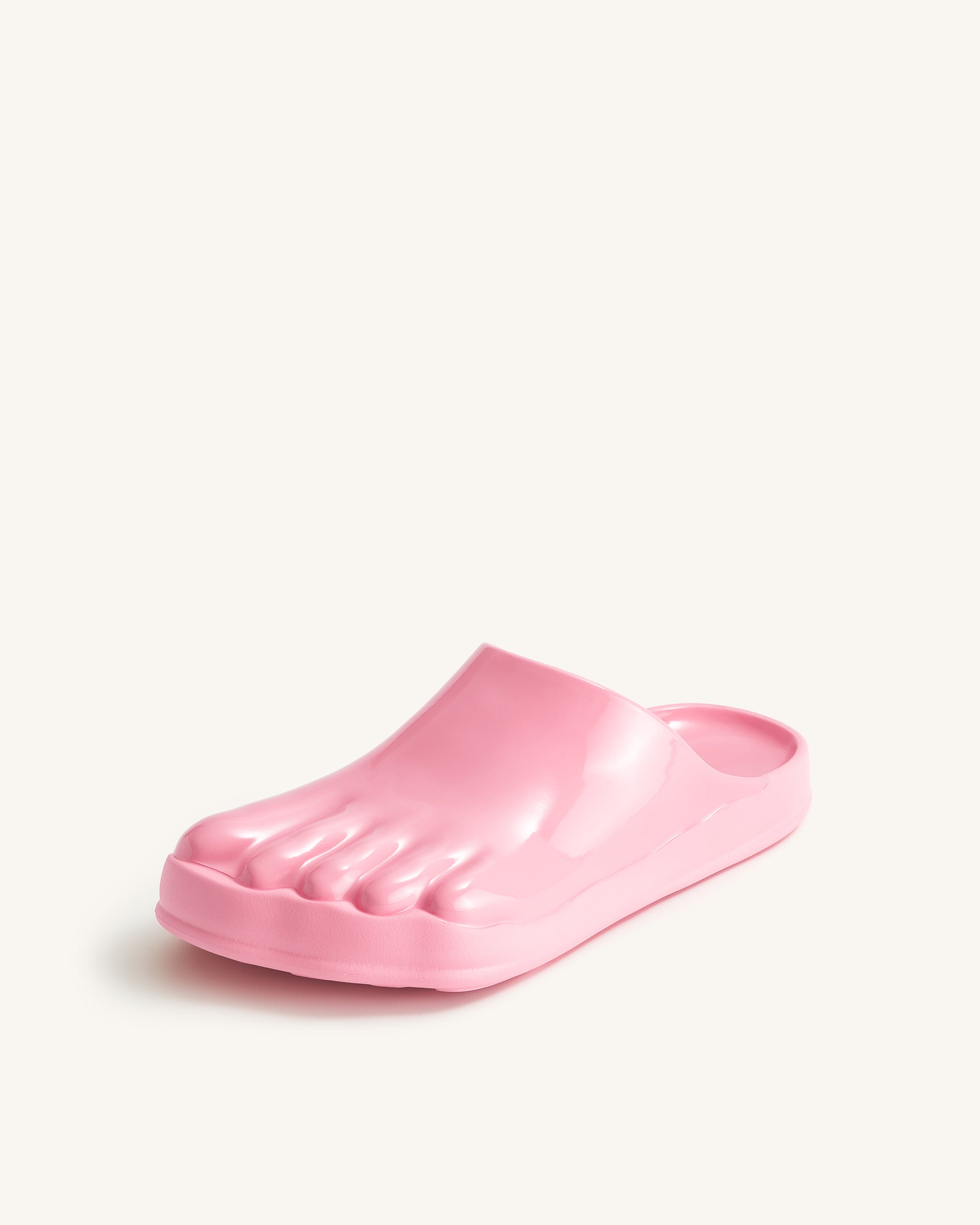 Hayley Toe Model Flat Mules - Pink - Image 6