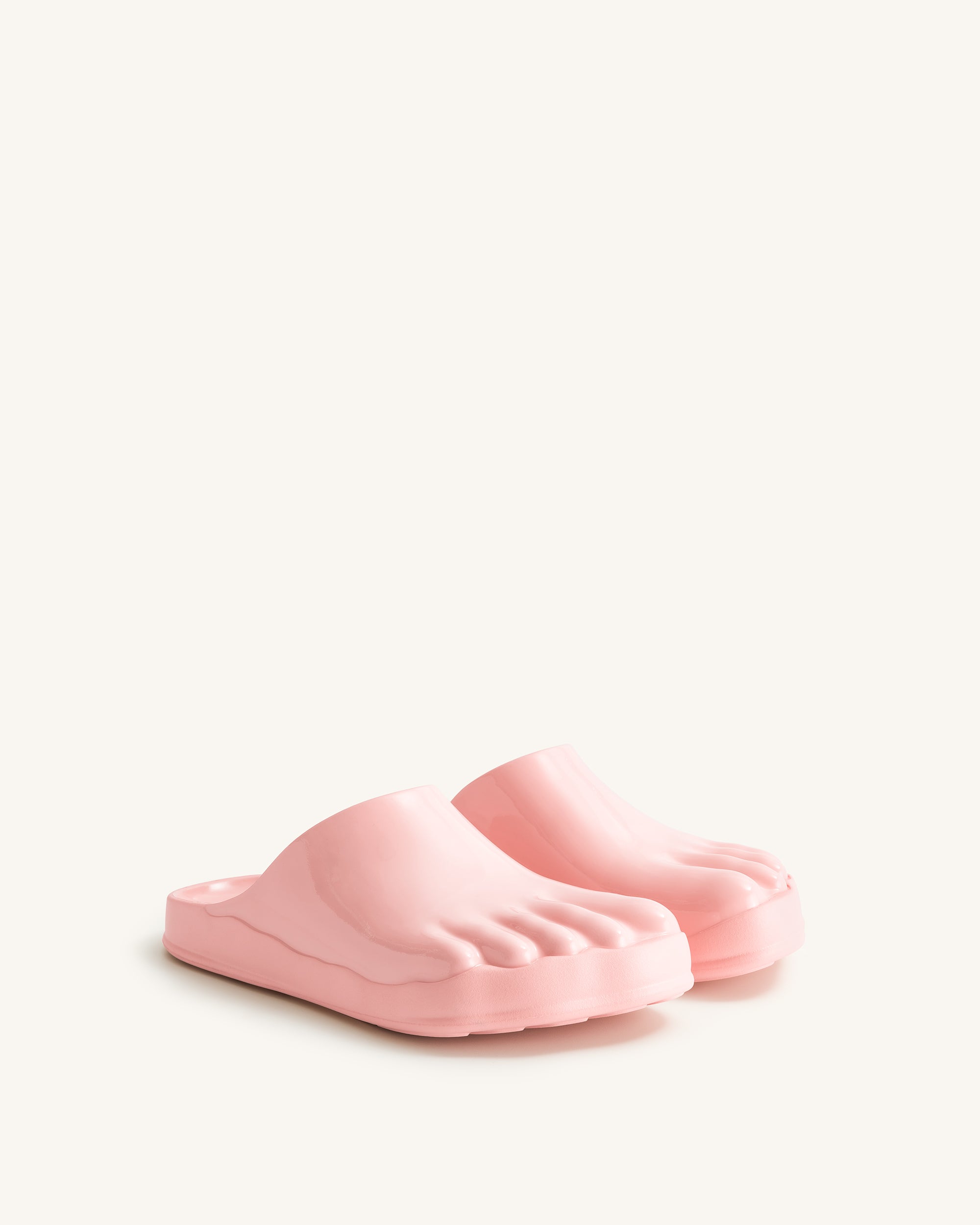Hayley Toe Model Flat Mules - Pink Beige - Image 2