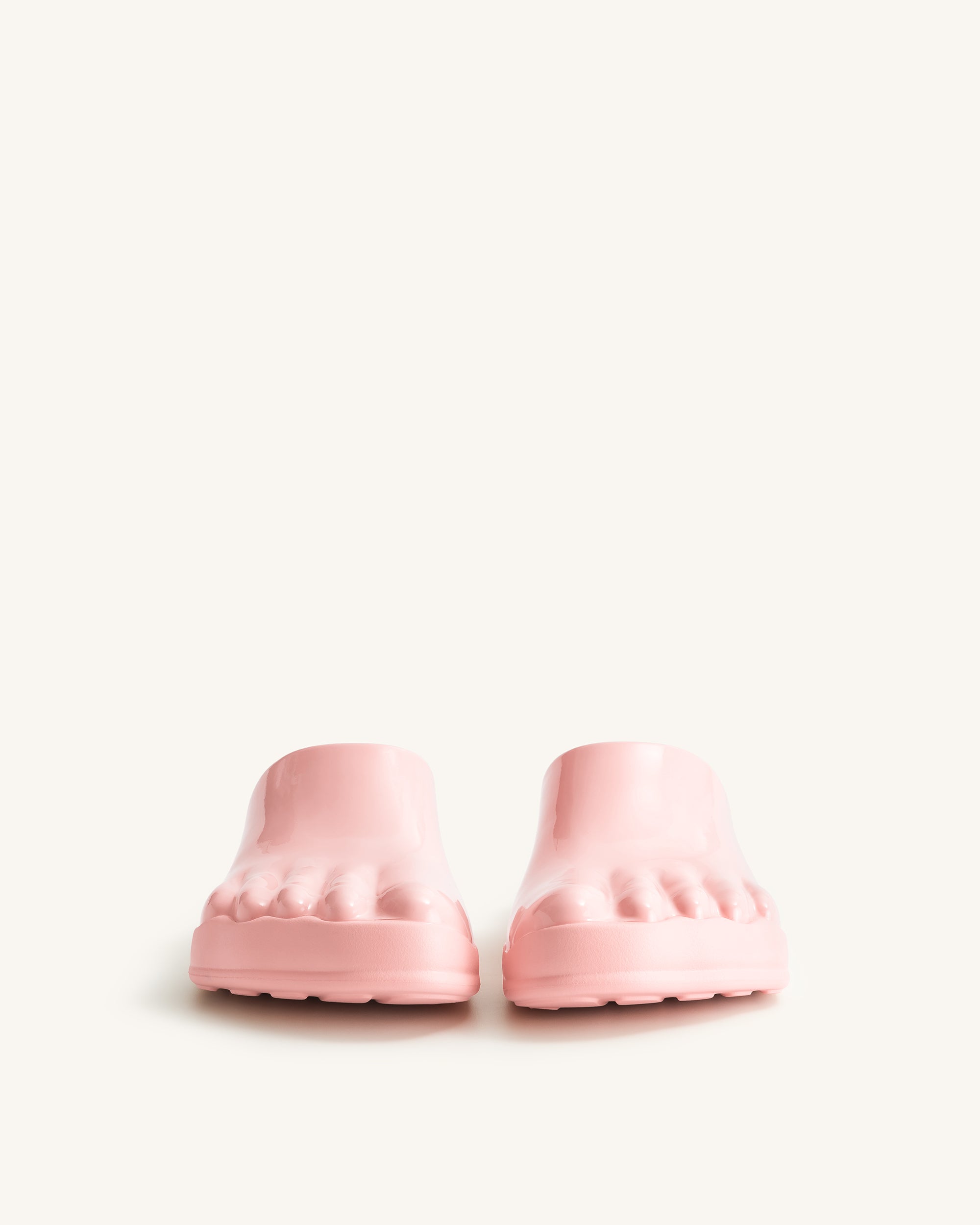 Hayley Toe Model Flat Mules - Pink Beige - Image 4