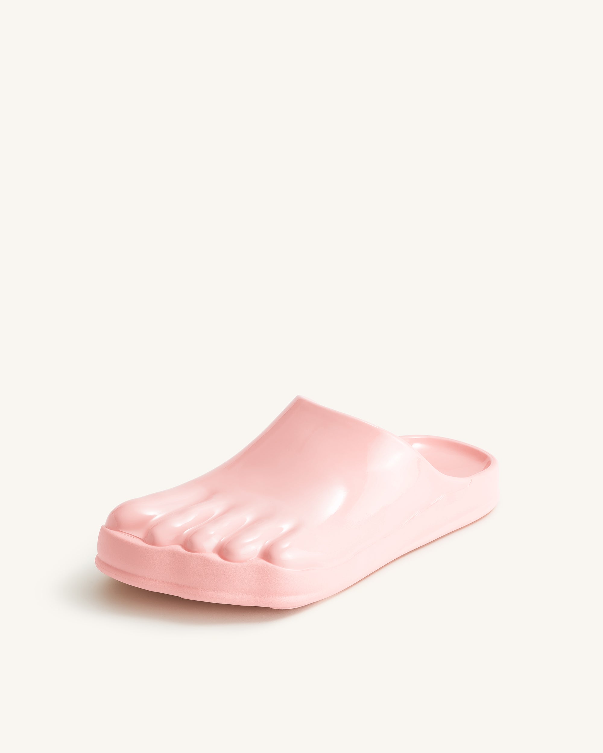 Hayley Toe Model Flat Mules - Pink Beige - Image 5