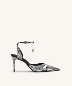 Haidi Artificial Crystal Pumps - Black