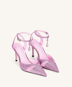 Alternative view of Haidi Artificial Crystal Pumps - Pink