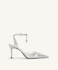 Haidi Artificial Crystal Pumps - Silver
