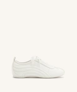 Ferne Streamlined Lustrous Sneakers  - White