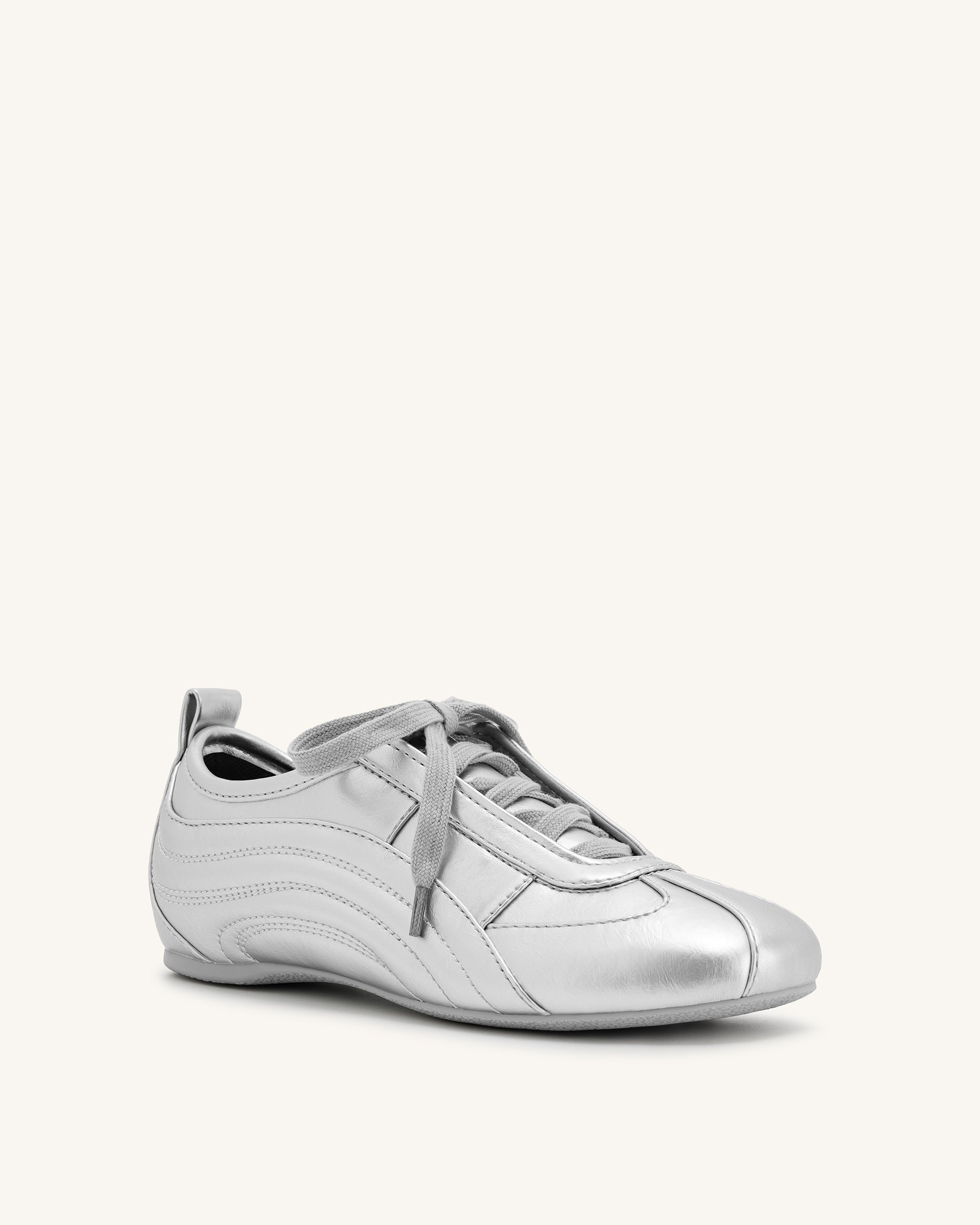 Ferne Streamlined Lustrous Sneakers - Silver - Image 4