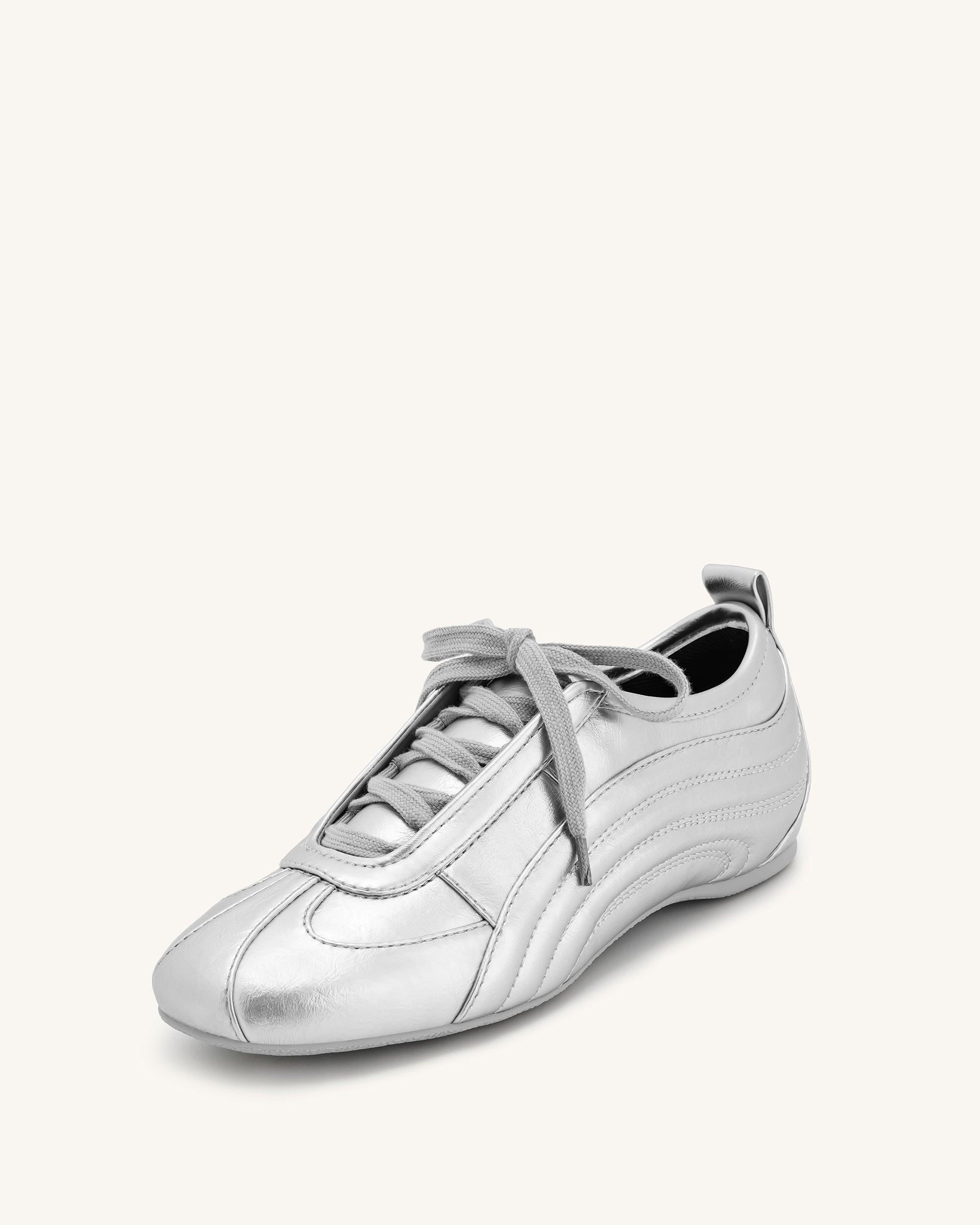 Ferne Streamlined Lustrous Sneakers - Silver - Image 5