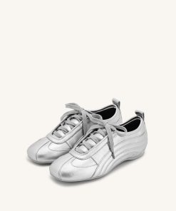 Alternative view of Ferne Streamlined Lustrous Sneakers  - Silver