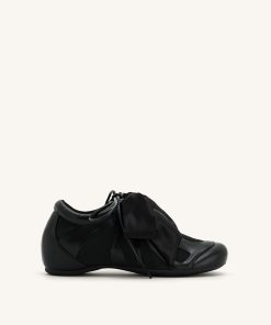 Rosie Bow Tie Low Top Sneakers - Black