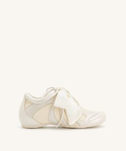 Rosie Bow Tie Low Top Sneakers - White