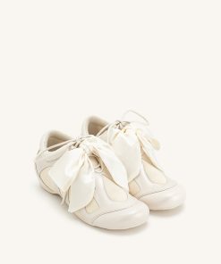 Alternative view of Rosie Bow Tie Low Top Sneakers - White
