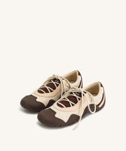 Alternative view of Caitlin Lace-up Ballerina Sneakers - Light Brown