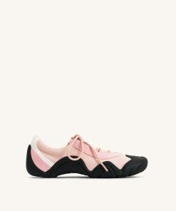 Caitlin Lace-up Ballerina Sneakers - Pink