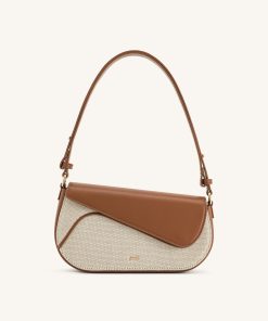 Addisyn Shoulder Bag - Brown Canvas