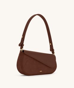 Alternative view of Addisyn Faux Suede Panel Shoulder Bag - Mocha Brown