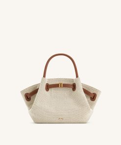 Hana Mini Tote Bag - Brown Canvas