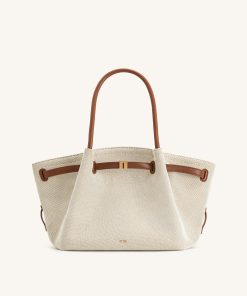 Alternative view of Hana Medium Tote Bag - Brown Canvas