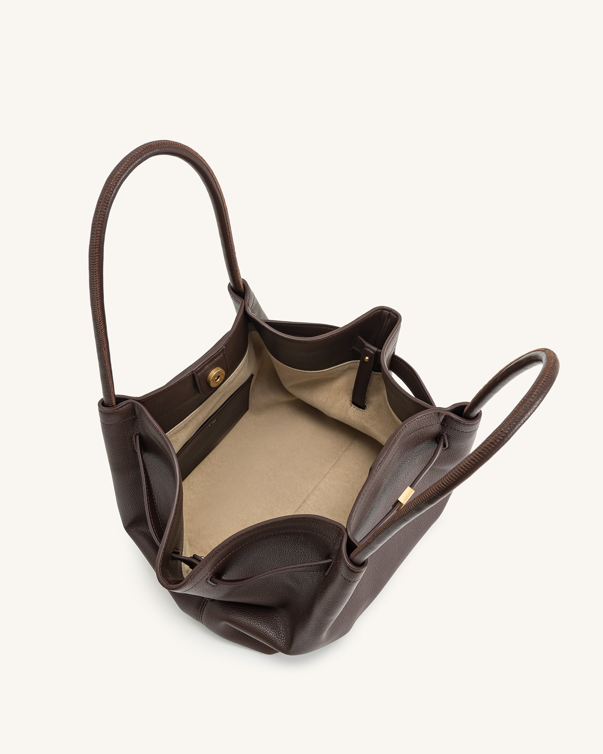 Hana Medium Tote Bag - Dark Brown - Image 6