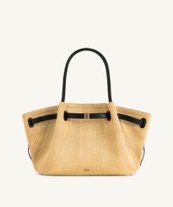Alternative view of Hana  Medium Faux Straw Tote Bag - Brown Straw
