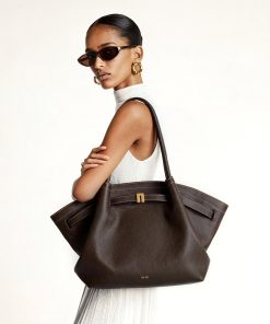 Alternative view of Hana Large Tote Bag - Dark Brown