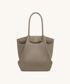 Hana Column Tote Bag - Taupe
