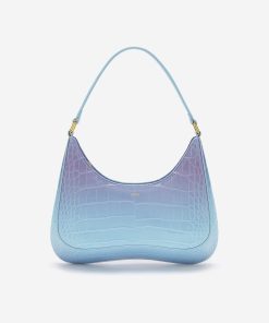 Ruby Shoulder Bag - Blue & Purple Gradient Croc