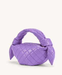 Alternative view of Croissant Top Handle Bag - Purple
