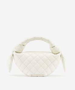 Croissant Top Handle Bag - White